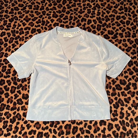 Baby blue Juicy Couture bedazzled zip up - Picture 2 of 4